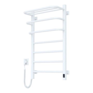 Vannas istabas elektriskais radiators ar termostatu FORTIS 350W/230V 80,6 cm IP44 balta pa kreisi leņķa