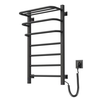Vannas istabas elektriskais radiators ar termostatu FORTIS 350W/230V 80,6 cm IP44 melna pa labi leņķa