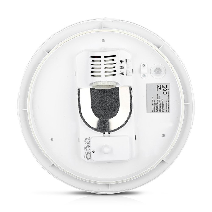 Vannas istabas griestu lampa ar sensoru 1xE27/60W/230V IP44 ø 29,6 cm
