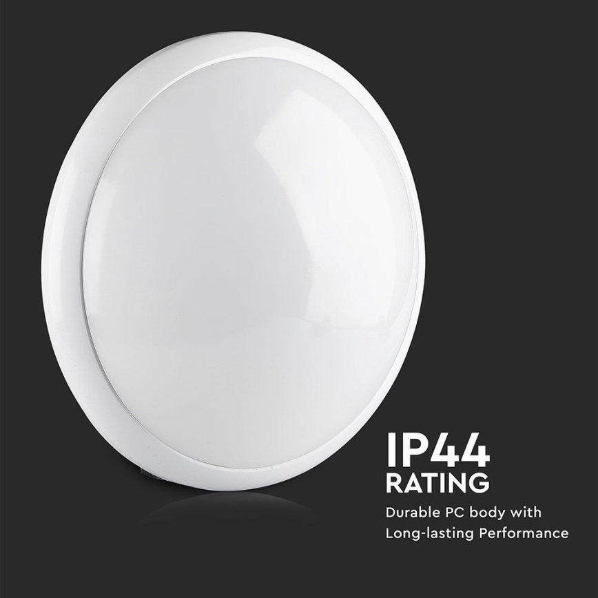 Vannas istabas griestu lampa ar sensoru 1xE27/60W/230V IP44 ø 29,6 cm