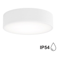 Vannas istabas griestu lampa ar sensoru CLEO 2xE27/24W/230V d. 30 cm balta IP54