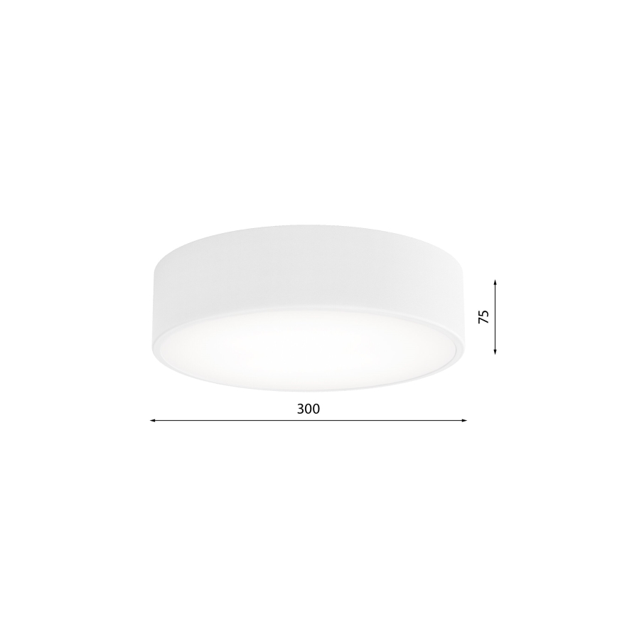 Vannas istabas griestu lampa ar sensoru CLEO 2xE27/24W/230V d. 30 cm balta IP54