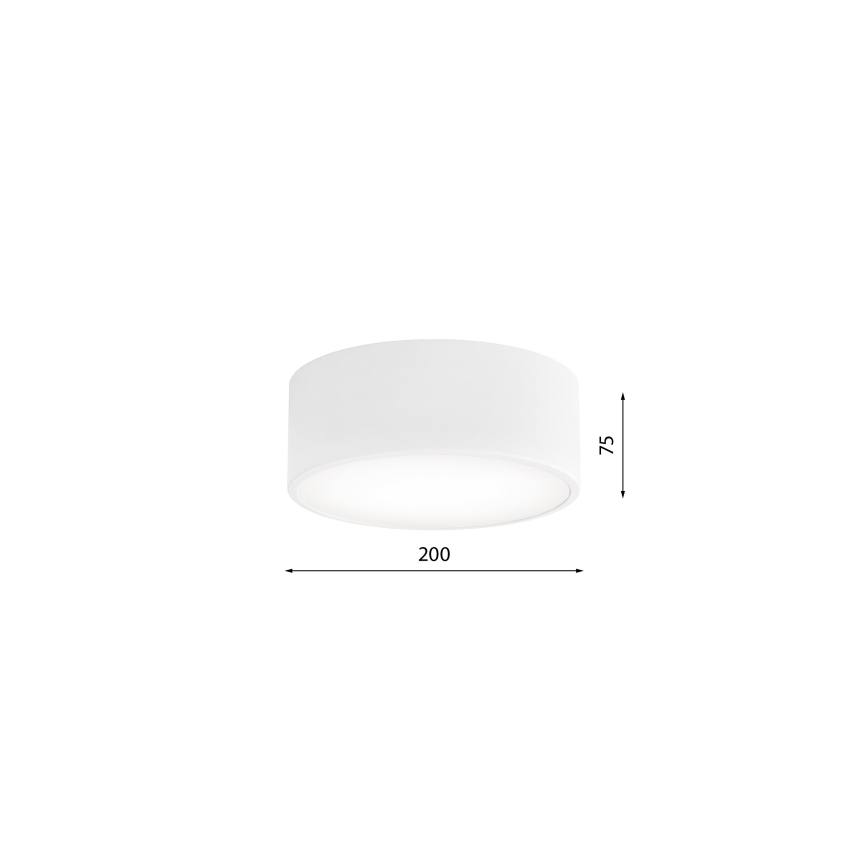 Vannas istabas griestu lampa CLEO 1xE27/24W/230V d. 20 cm balta IP54