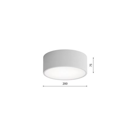 Vannas istabas griestu lampa CLEO 1xE27/24W/230V d. 20 cm pelēka IP54