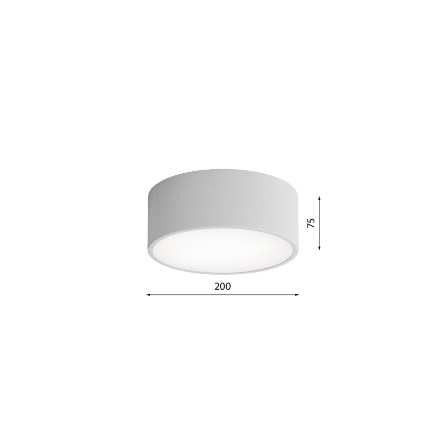 Vannas istabas griestu lampa CLEO 1xE27/24W/230V d. 20 cm pelēka IP54