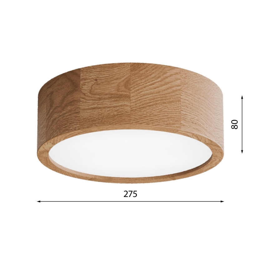 Vannas istabas griestu lampa CLEO 2xE27/24W/230V IP54 d. 27,5 cm ozols