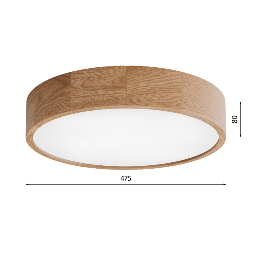 Vannas istabas griestu lampa CLEO 4xE27/24W/230V IP54 d. 47,5 cm ozols
