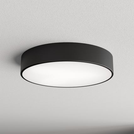 Vannas istabas griestu lampa CLEO ar sensoru, 3xE27/24W/230V, Ø 40 cm, melna, IP54