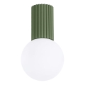 Vannas istabas griestu lampa HALO 1xG9/8W/230V d. 12 cm IP44 zaļa