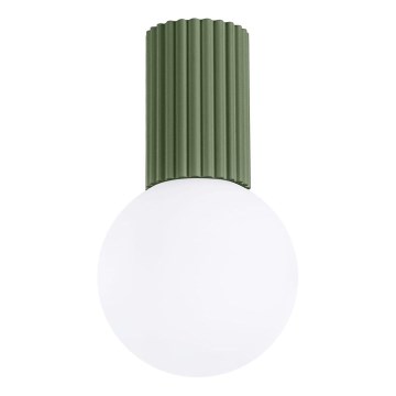 Vannas istabas griestu lampa HALO 1xG9/8W/230V d. 12 cm IP44 zaļa