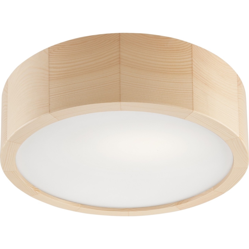 Vannas istabas griestu lampa NATURAL 2xE27/15W/230V IP54 priede ø 27 cm - FSC sertificēts