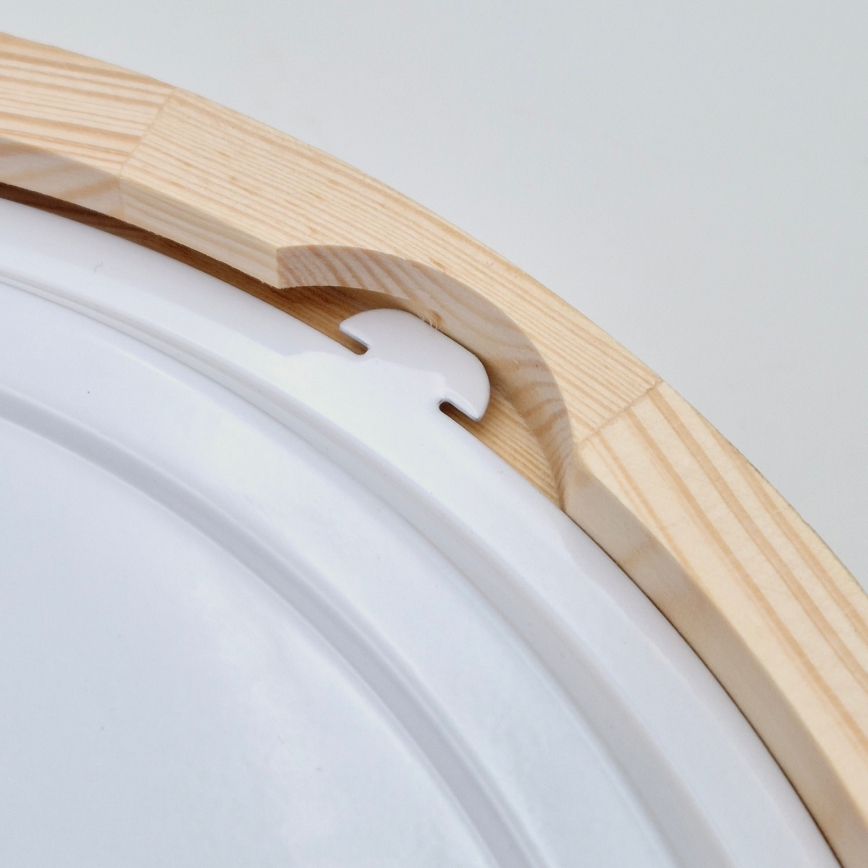 Vannas istabas griestu lampa NATURAL 2xE27/15W/230V IP54 priede ø 27 cm - FSC sertificēts