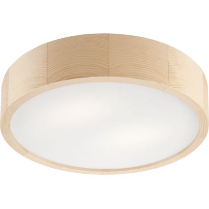 Vannas istabas griestu lampa NATURAL 3xE27/15W/230V IP54 priede ø 37 cm - FSC sertificēts