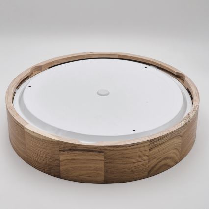 Vannas istabas griestu lampa OAK, 3x E27/15W/230V, ozols, Ø 37 cm, IP54