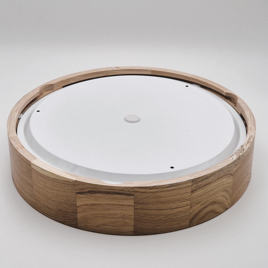 Vannas istabas griestu lampa OAK, 3x E27/15W/230V, ozols, Ø 37 cm, IP54