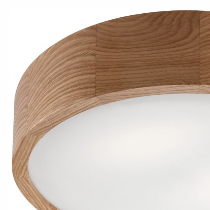 Vannas istabas griestu lampa OAK, 3x E27/15W/230V, ozols, Ø 37 cm, IP54
