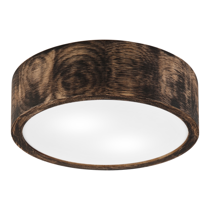 Vannas istabas griestu lampa OAK SMOKY 2xE27/15W/230V IP54 ø 27,5 cm ozols/brūna