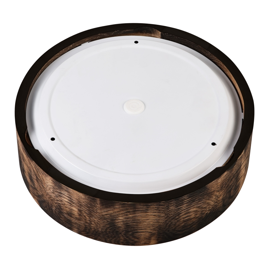 Vannas istabas griestu lampa OAK SMOKY 2xE27/15W/230V IP54 ø 27,5 cm ozols/brūna