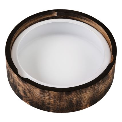 Vannas istabas griestu lampa OAK SMOKY 2xE27/15W/230V IP54 ø 27,5 cm ozols/brūna