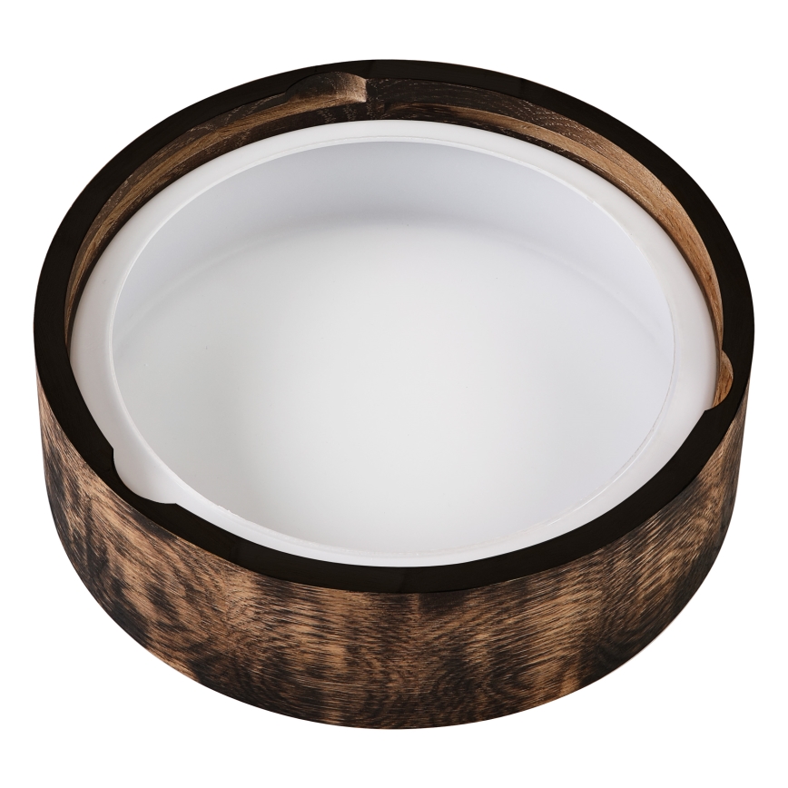 Vannas istabas griestu lampa OAK SMOKY 2xE27/15W/230V IP54 ø 27,5 cm ozols/brūna