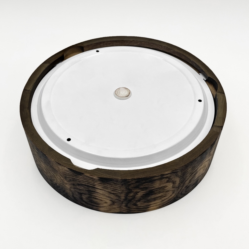 Vannas istabas griestu lampa OAK SMOKY 2xE27/15W/230V IP54 ø 27,5 cm ozols/brūna