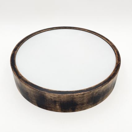 Vannas istabas griestu gaismeklis OAK SMOKY 3xE27/15W/230V IP54 Ø 37,5 cm ozols/brūns