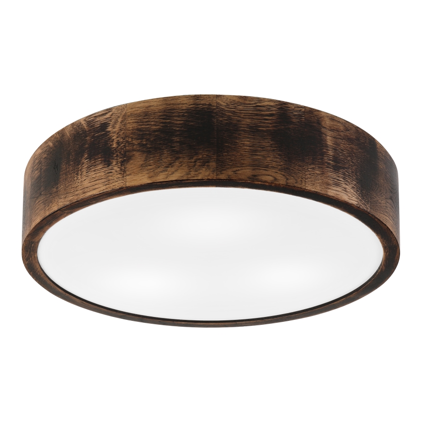 Vannas istabas griestu lampa OAK SMOKY 3xE27/15W/230V IP54 ø 37,5 cm ozols/brūna