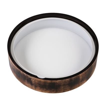Vannas istabas griestu lampa OAK SMOKY 3xE27/15W/230V IP54 ø 37,5 cm ozols/brūna