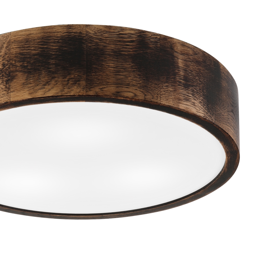 Vannas istabas griestu lampa OAK SMOKY 3xE27/15W/230V IP54 ø 37,5 cm ozols/brūna