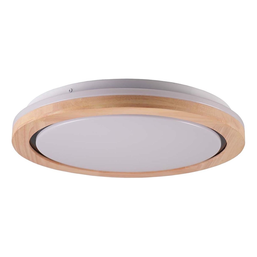 Vannas istabas koka griestu LED gaismeklis 24W/230V Ø 39 cm IP44, ozols