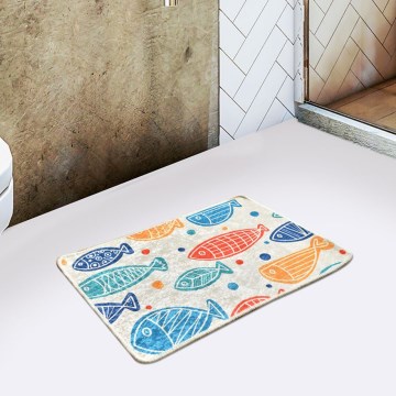 Vannas istabas paklājs FISH 40x60 cm krāsains