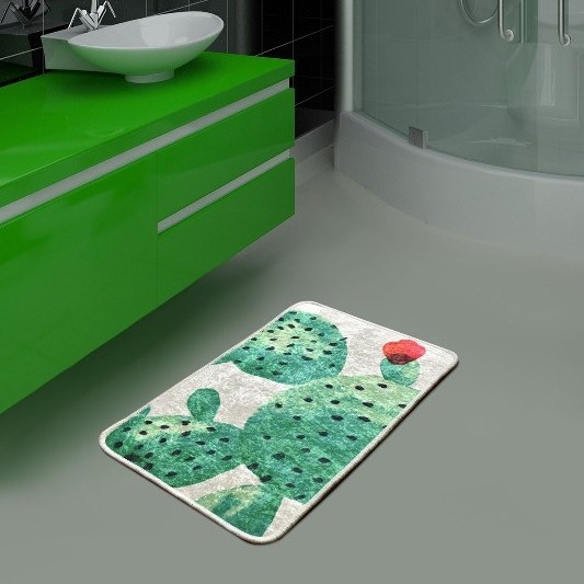 Vannas istabas paklājs GREEN 40x60 cm zaļa