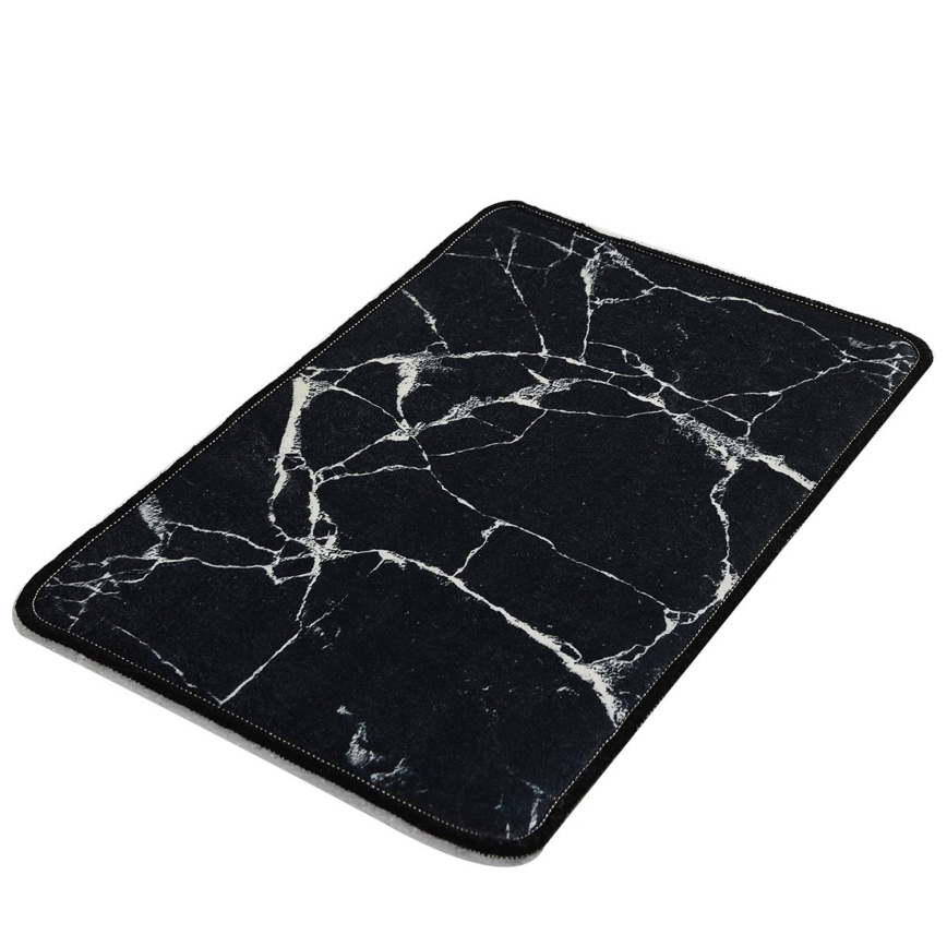 Vannas istabas paklājs MARBLE 40x60 cm melna