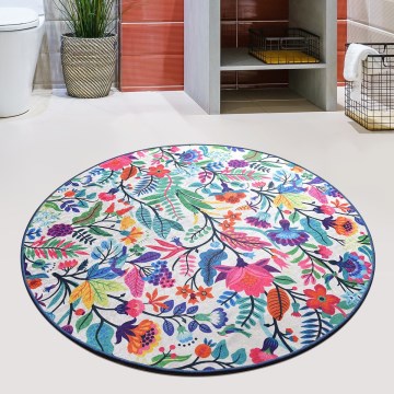Vannas istabas paklājs PICTURA d. 100 cm krāsaina