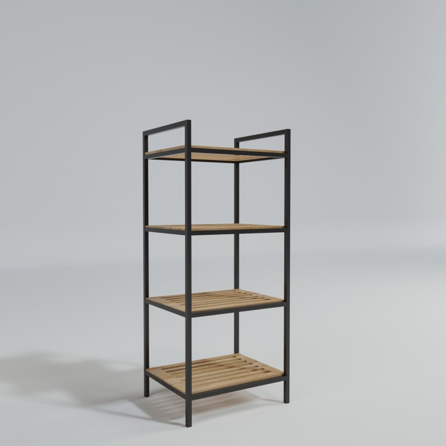 Vannas istabas plaukts STRALSUND 110x45 cm ozols/melna