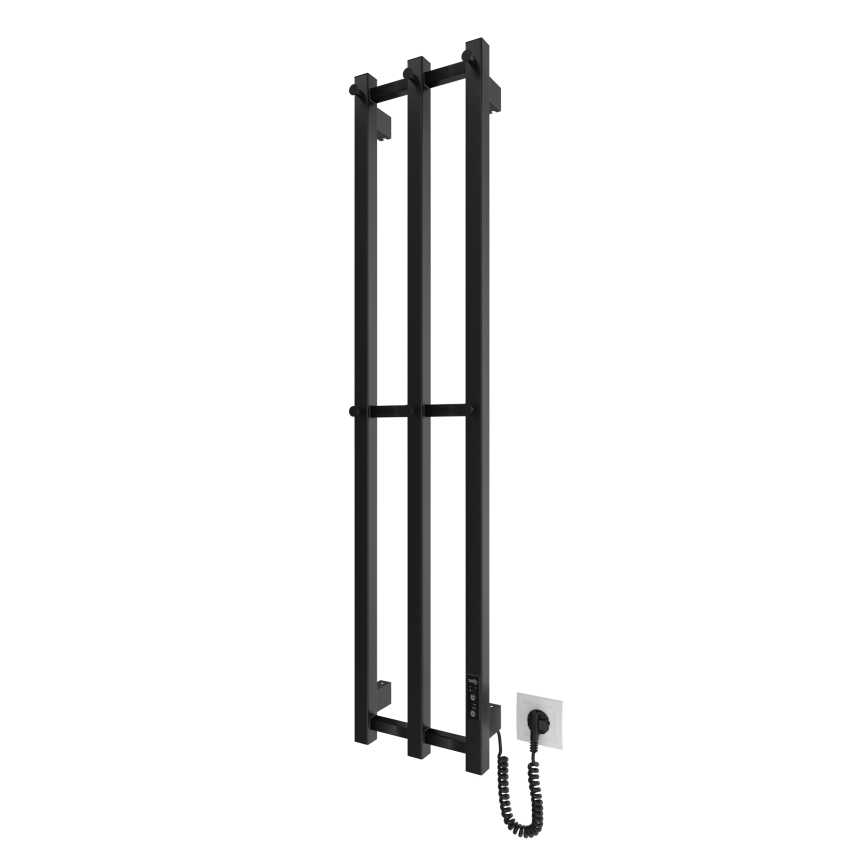 Vannas istabas radiators HF SLIM 110W/230V 117x25 cm melna leņķa