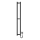 Vannas istabas radiators HF SLIM 80W/230V 117x14 cm melna leņķa