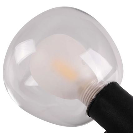 Vannas istabas sienas gaismeklis POLA 2xG9/5W/230V IP44 melns/caurspīdīgs