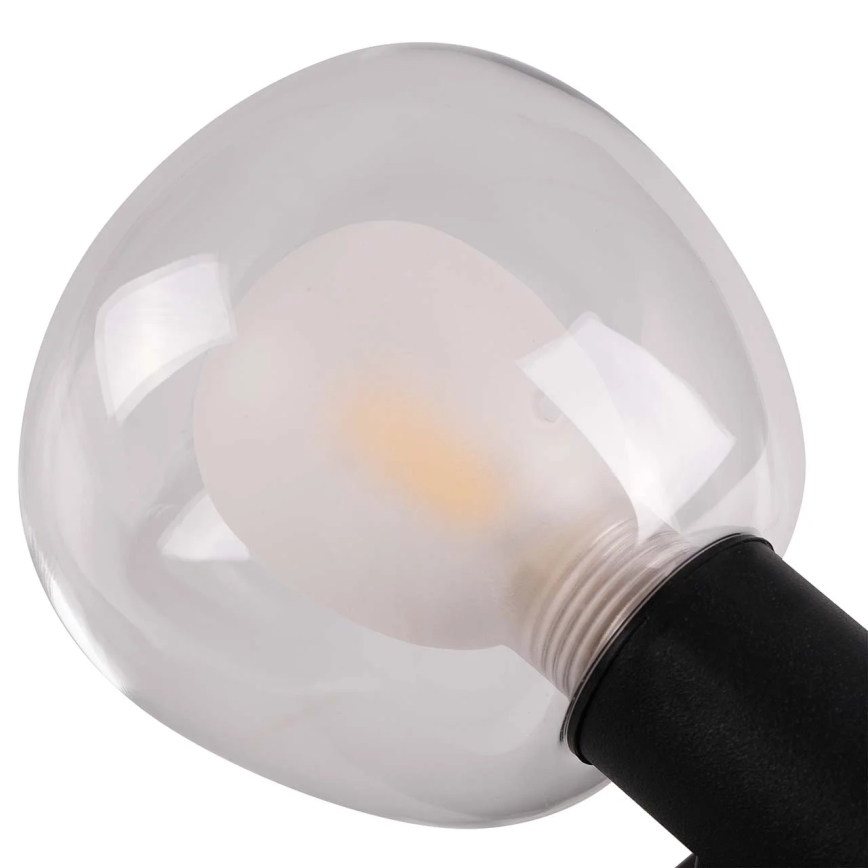 Vannas istabas sienas gaismeklis POLA 2xG9/5W/230V IP44 melns/caurspīdīgs