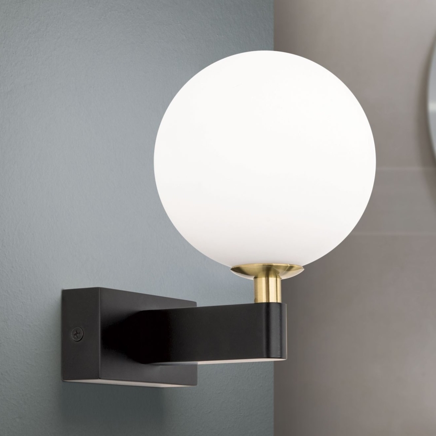 Vannas istabas sienas lampa MARA 1xG9/20W/230V IP44 melna