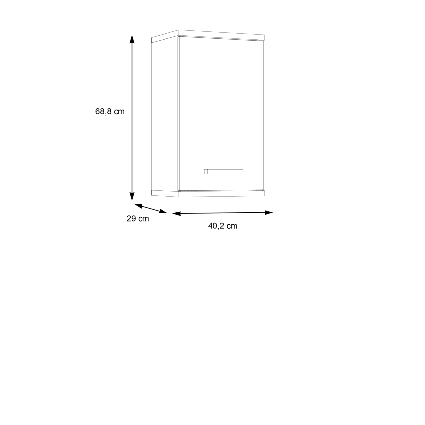 Vannas istabas sienas skapītis VENOM balts/sonomas ozols