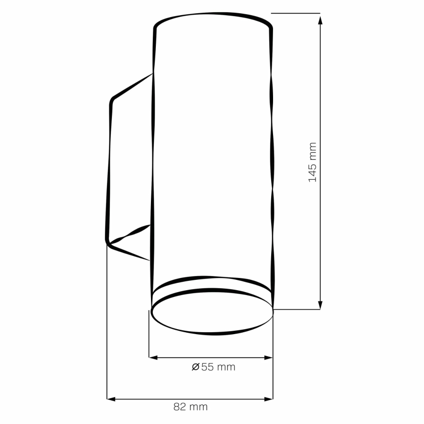 Vannas istabas sienas starmetis TURYN 1xGU10/10W/230V IP44 melna