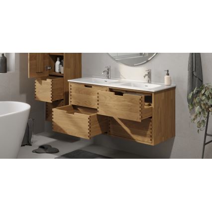 Vannas istabas skapis ar izlietni GRIBSKOV 120 cm bēšs/ozols/balts