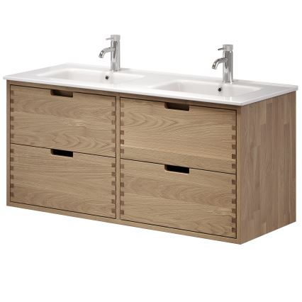 Vannas istabas skapis ar izlietni GRIBSKOV 120 cm bēšs/ozols/balts