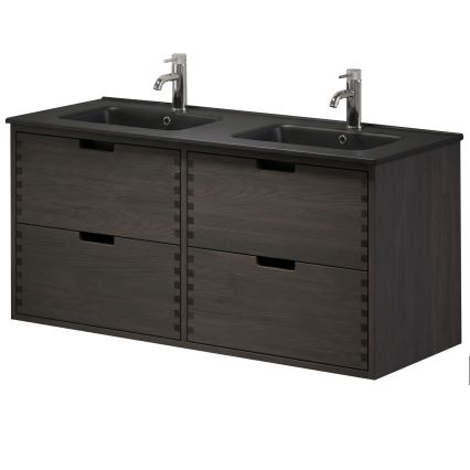 Vannas istabas skapis ar izlietni GRIBSKOV 120 cm brūns/ozols/melns