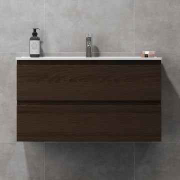 Vannas istabas skapis ar izlietni HENRY 91 cm, valrieksts
