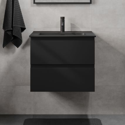 Vannas istabas skapis ar izlietni KENWOOD 61x52x45 cm melns