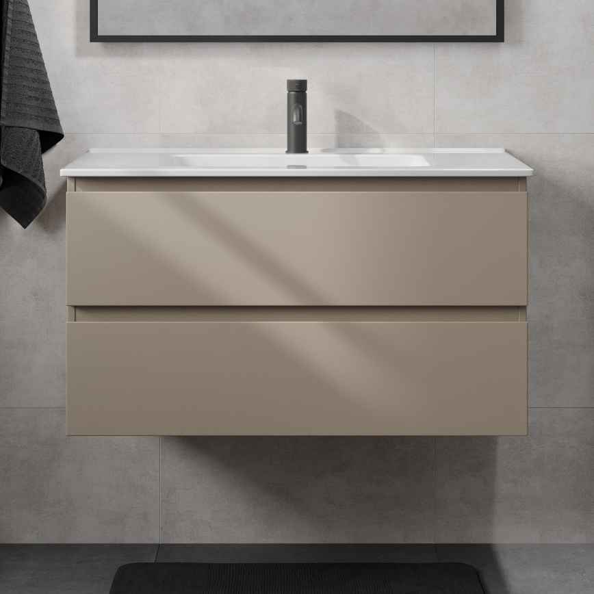 Vannas istabas skapis ar izlietni KENWOOD 91 cm marakeša/balts