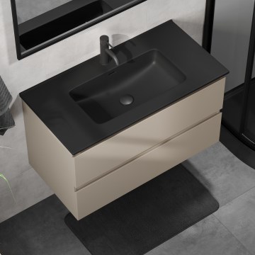 Vannas istabas skapis ar izlietni KENWOOD 91 cm Marakesh/melnā