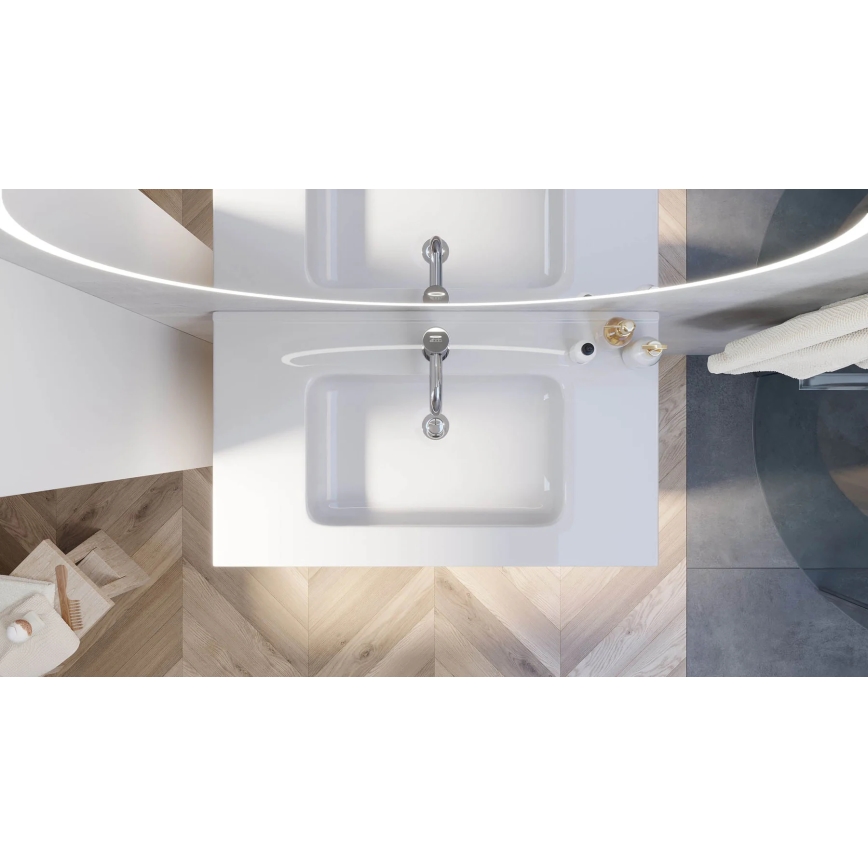 Vannas istabas skapis ar izlietni MOLDE, 80 cm, balts